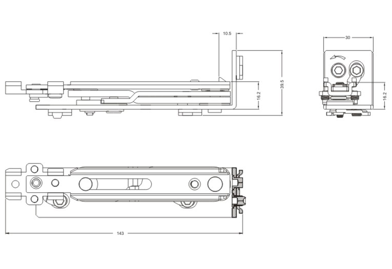 平框隱藏式合頁（加厚款） C-15826-003 